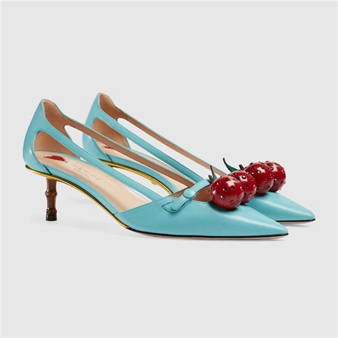 gucci cherry pump|Gucci high heels pumps.